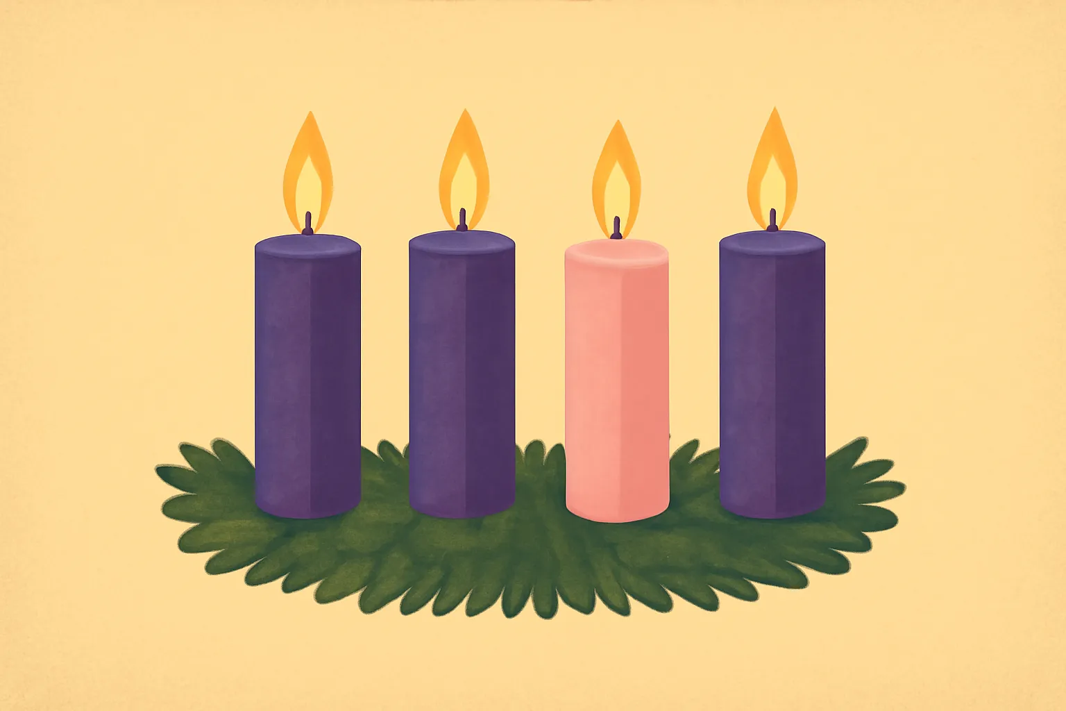 cores das velas do advento
